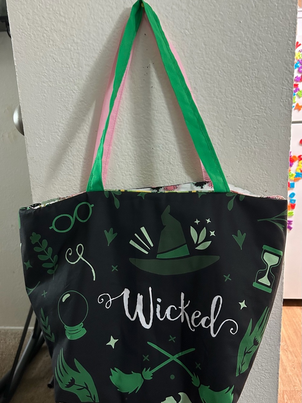 Wicked Graphic Black & Green Tote Bag